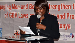 Member of Parliament, Hon. Cecily Mbarire, KEWOPA chairperson , giving the key note speech