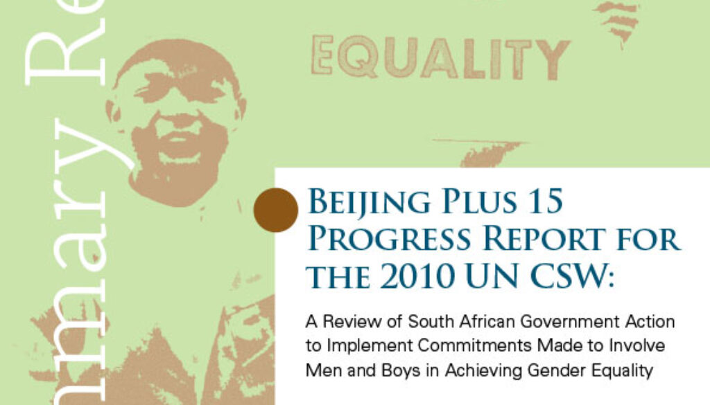 Beijing Plus 15 Progress Report for the 2010 UN CSW