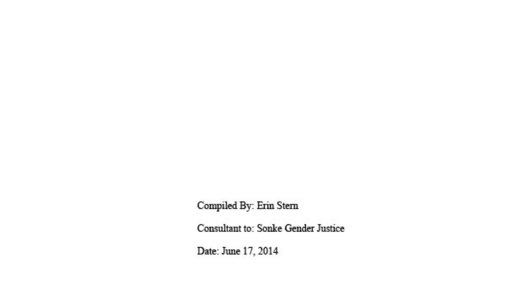 Formative Research for MenEngage SRHR Initiative - Dr Erin Stern