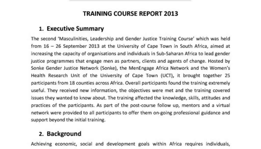 MATI Training Course Report 2013