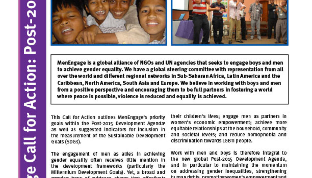 MenEngage Post-2015 Agenda