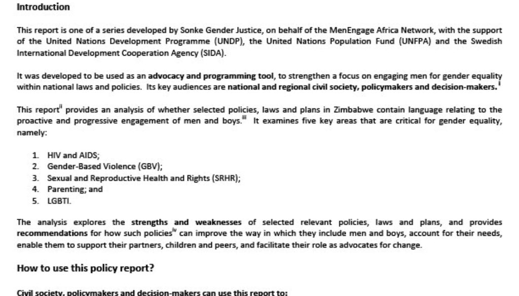 Policy Report - Zimbabwe