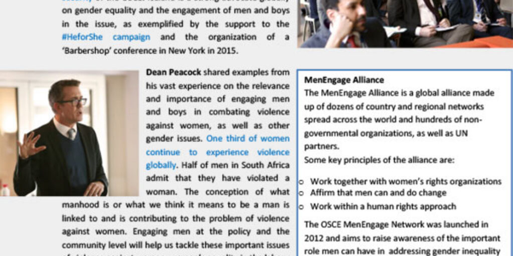 MenEngage in the Organization for Security and Cooperation in Europe