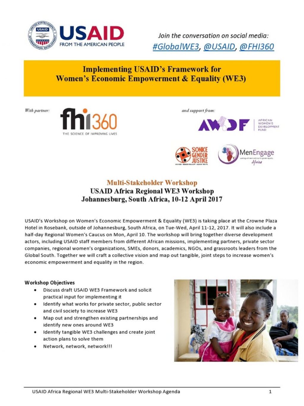 Sonke and MenEngage Africa support USAID’s workshop on Women’s Economic Empowerment & Equality