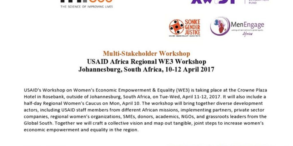 Sonke and MenEngage Africa support USAID’s workshop on Women’s Economic Empowerment & Equality