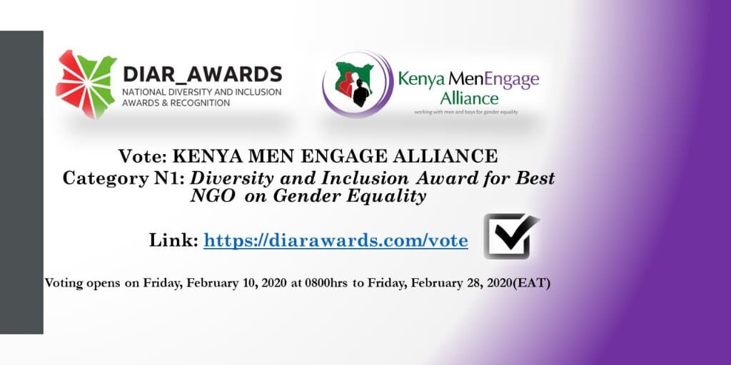 Kenya MenEngage Alliance nominated for DIAR award