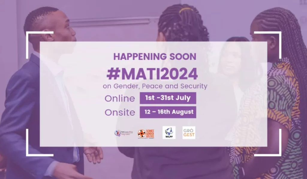 Hybrid #MATI2024 on “Gender Peace and Security,’ starts virtually in July, and onsite in August