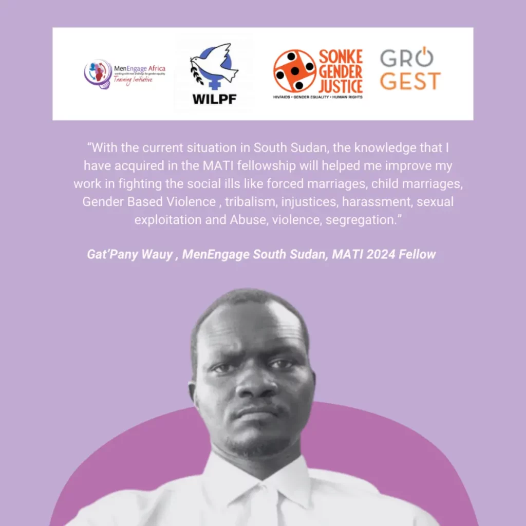 With the current situation in South Sudan, the knowledge that I have acquired in the MATI fellowship will help me improve my work in fighting social ills
