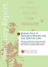 Beijing Plus 15 Progress Report for the 2010 UN CSW
