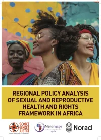 Regional policy analysis of sexual and reproductive health and rights framework in Africa